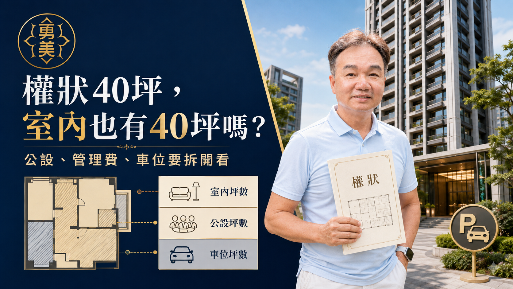 買大樓不能只看室內坪數：公設比、管理費與車位解析