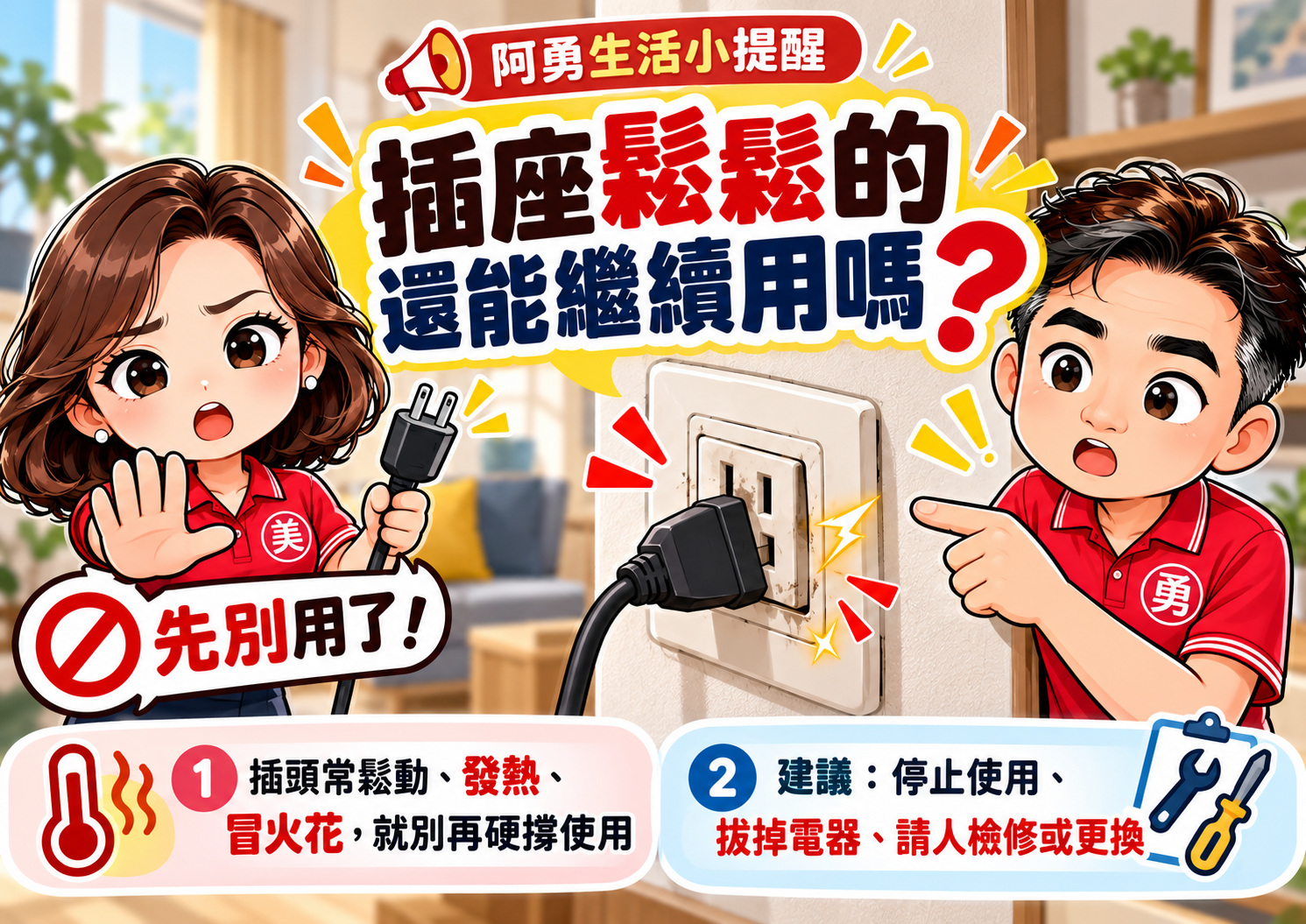 插座鬆鬆的,還能繼續用嗎?