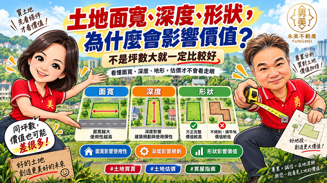 土地面寬、深度、形狀為什麼會影響價值？不是坪數大就一定比較好