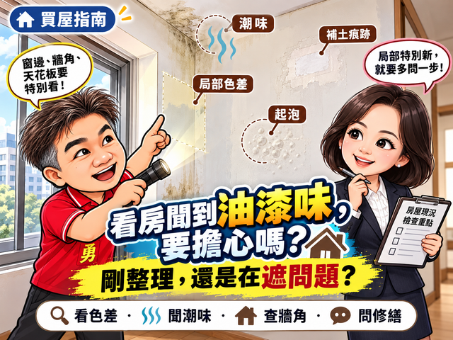 看房聞到油漆味,是剛整理還是在遮問題?中古屋看屋這樣判斷